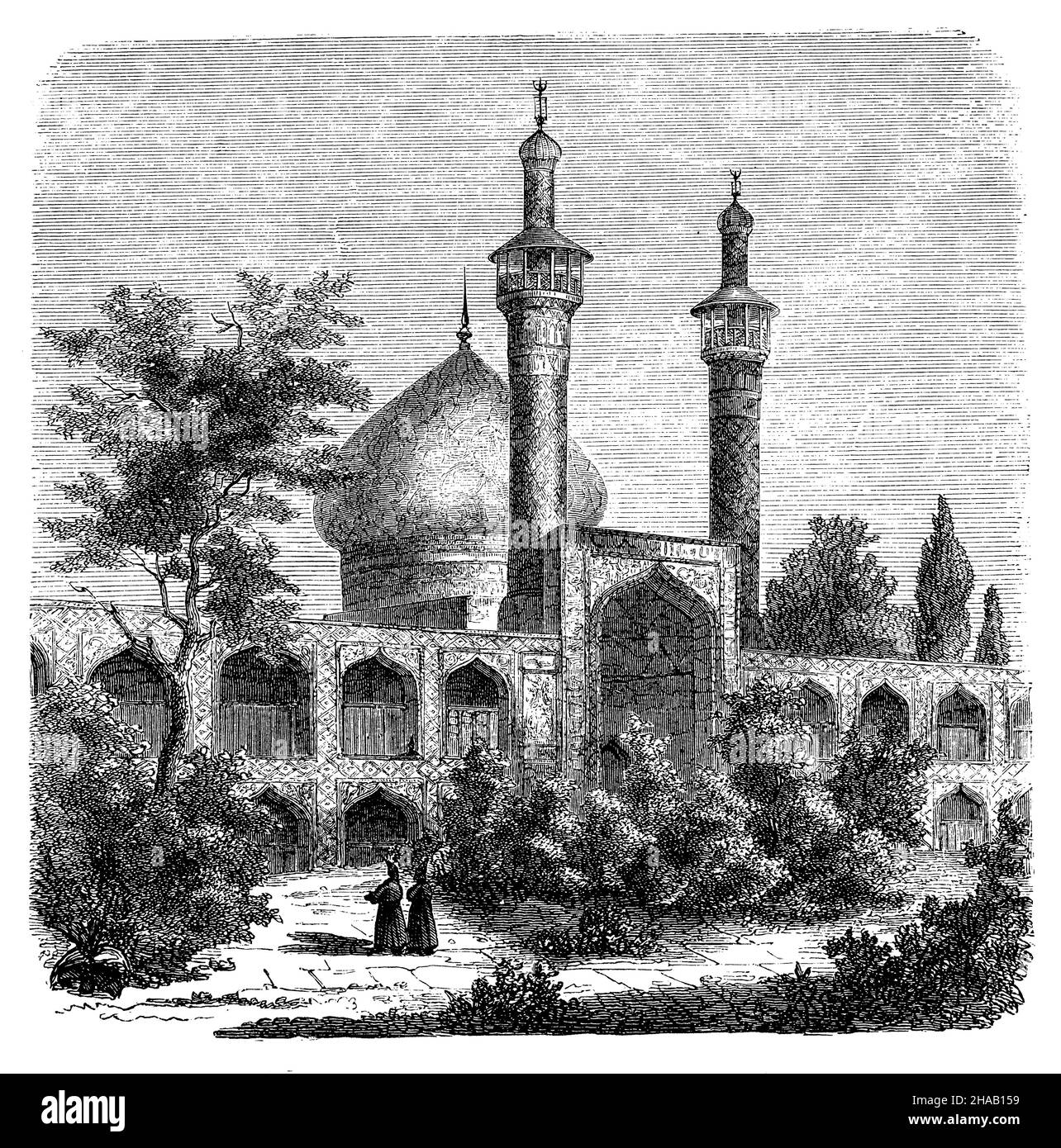 Isfahan: Madrussa von Hussein Shah, , (Architekturgeschichte Stockfoto