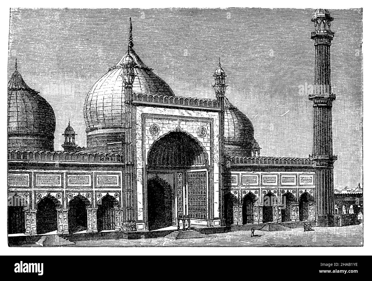 Jama Masjid (Delhi), , (Enzyklopädie, 1898), Jama Masjid (Delhi) Stockfoto