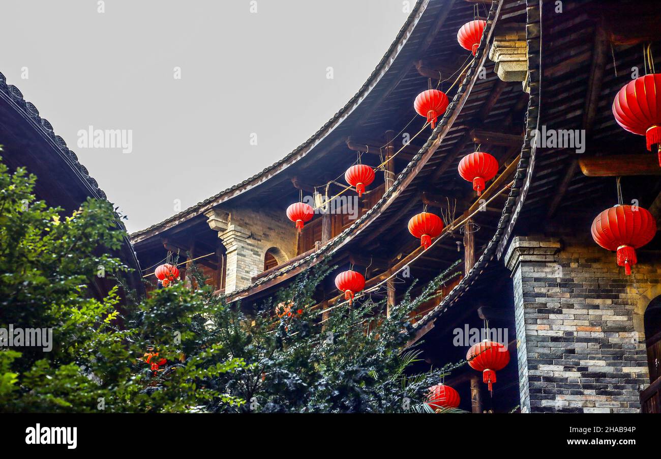 Fujian Tulou Rundes Gebäude Stockfoto