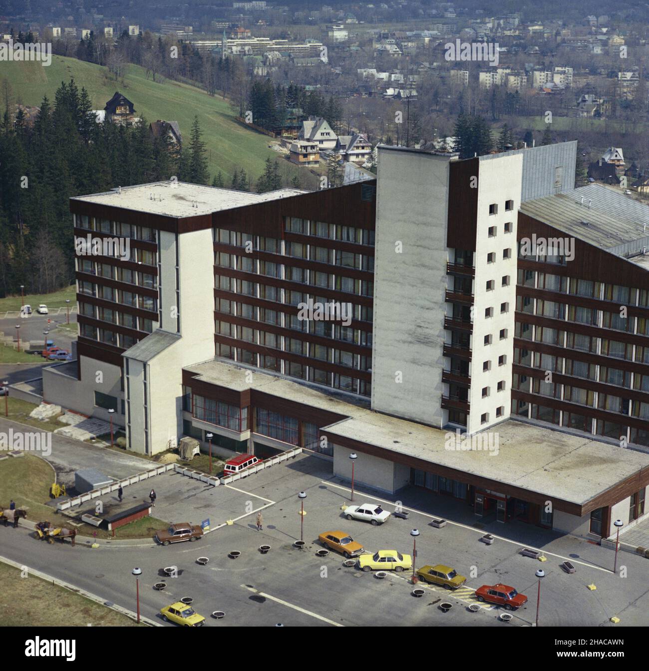 Zakopane 05,1978. Hotel Kasprowy Przy ul. Szymoszkowej. js PAP/Lech Zielaskowski Dok³adny dzieñ wydarzenia nieustalony. Zakopane, Mai 1978. Das Kasprowy Hotel in der Szymoszkowa Straße. js PAP/Lech Zielaskowski Veranstaltungstag unbekannt. Stockfoto