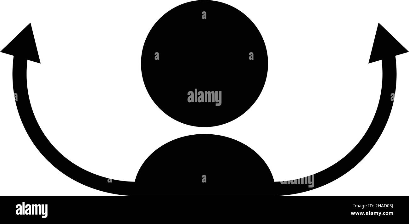 Vector Icon ist am besten geeignet, um das Wachstum der Menschen auszudrücken. Stock Vektor