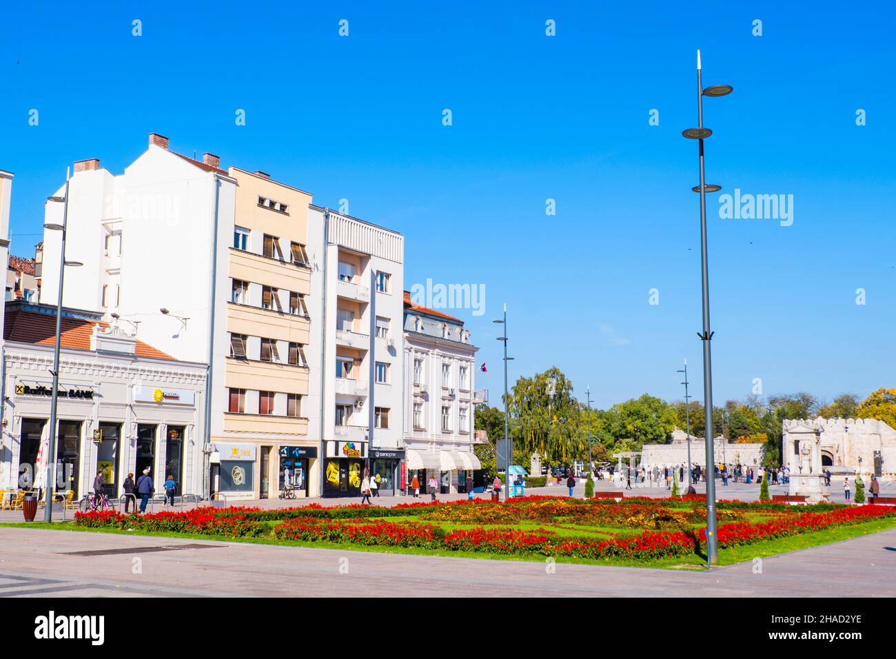 Trg Kralja Milana, Niš, Serbien Stockfoto