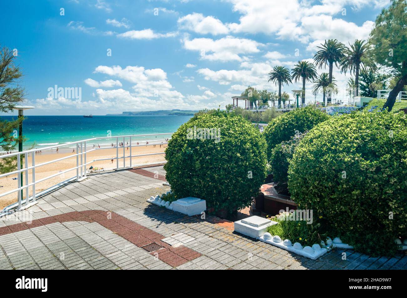 Piquio Garden, ein Park in Santander, Spanien, neben dem Strand Sardinero Stockfoto