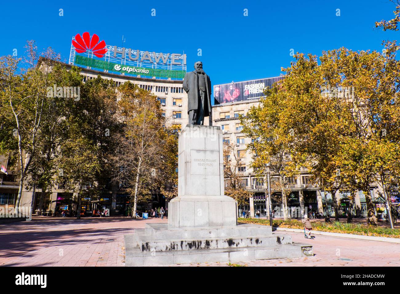 Trg Nikole Pašića, Belgrad, Serbien Stockfoto