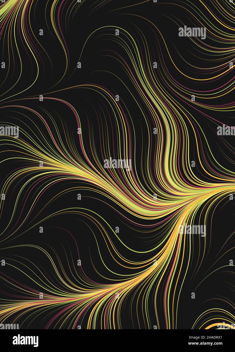 Abstrakte Perlinnoise geometrische generative computergestützte Kunstdarstellung Stock Vektor