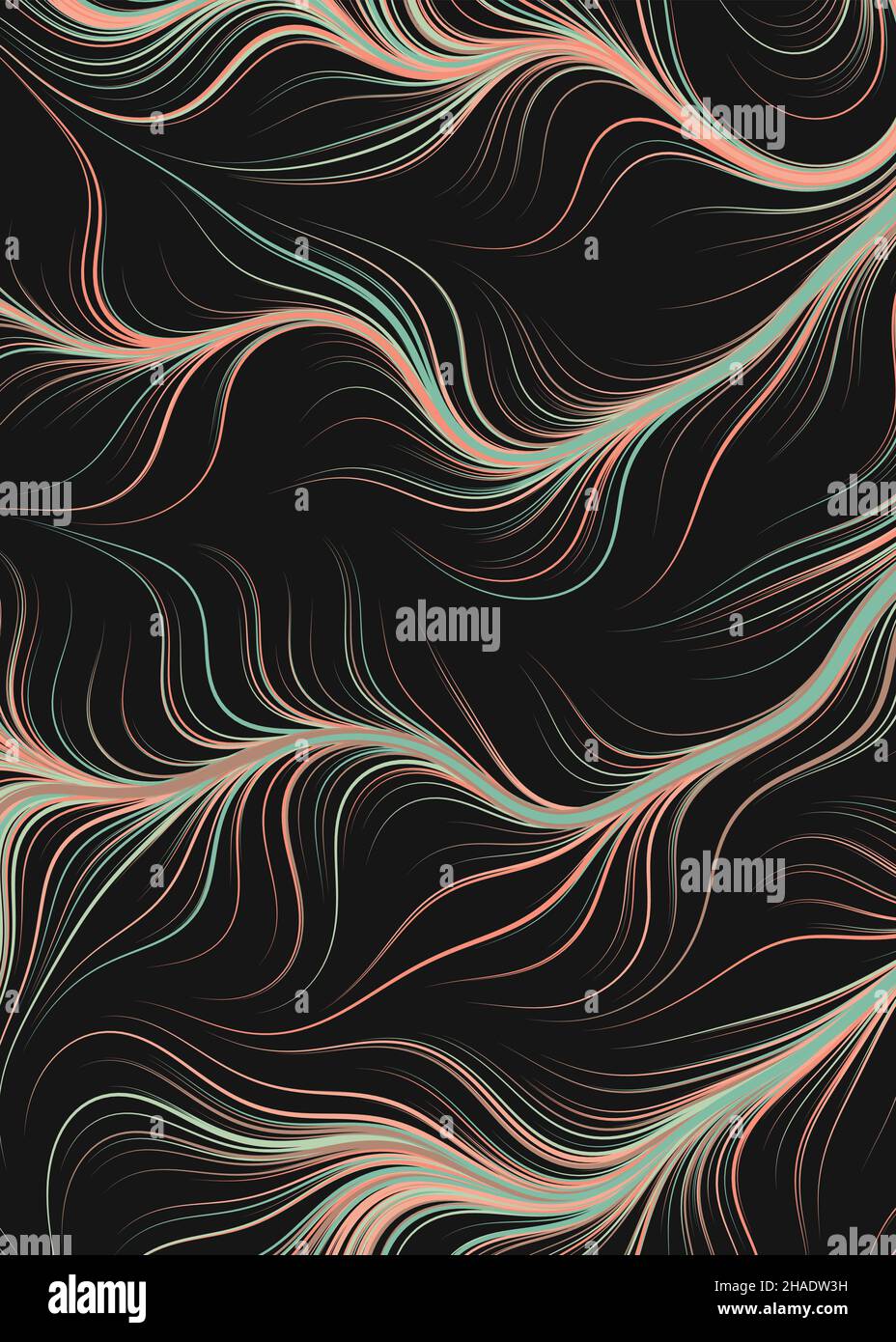 Abstrakte Perlinnoise geometrische generative computergestützte Kunstdarstellung Stock Vektor