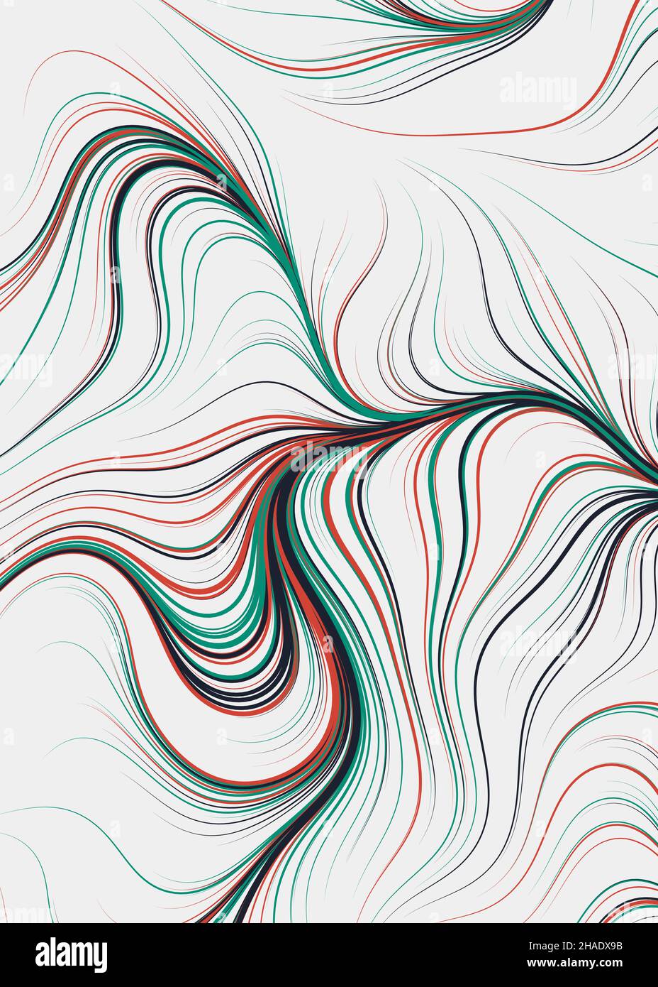 Abstrakte Perlinnoise geometrische generative computergestützte Kunstdarstellung Stock Vektor