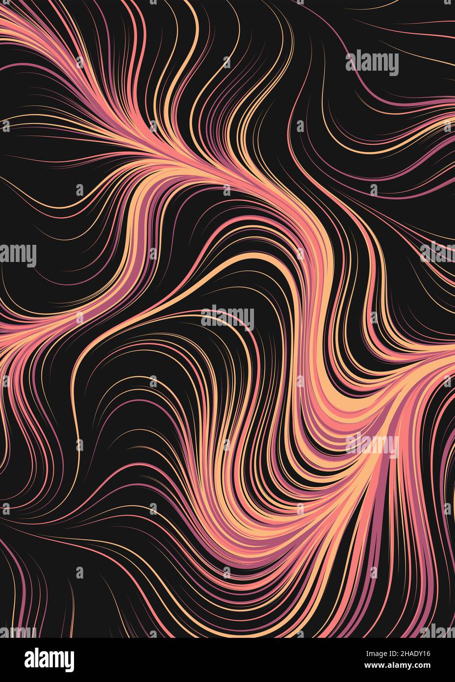 Abstrakte Perlinnoise geometrische generative computergestützte Kunstdarstellung Stock Vektor