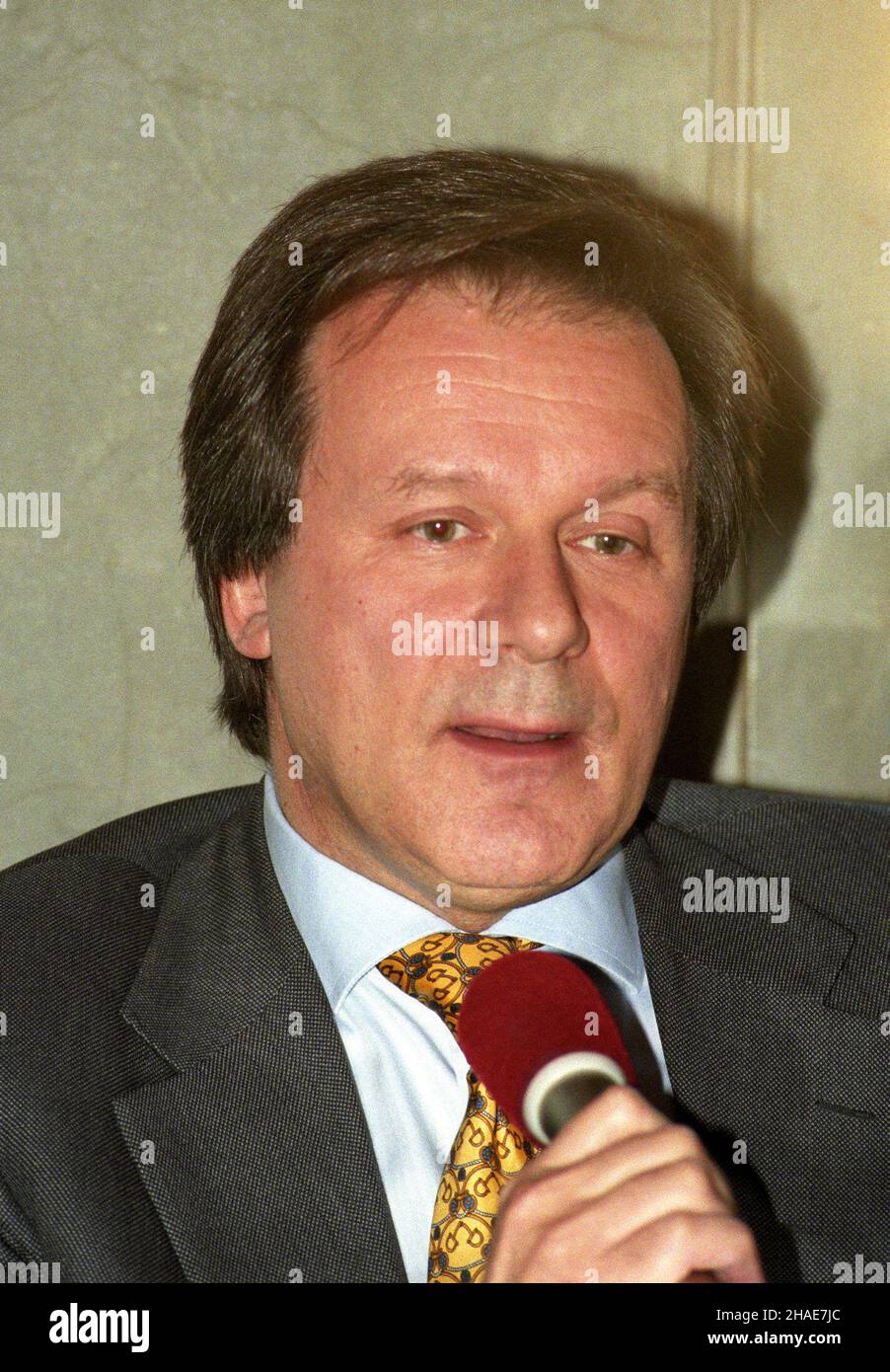 Warszawa, 1997-11-04. NZ. dyr. Generalny Teatru Wielkiego Janusz Pietkiewicz. pp PAP/CAF/Andrzej Rybczyñski Stockfoto