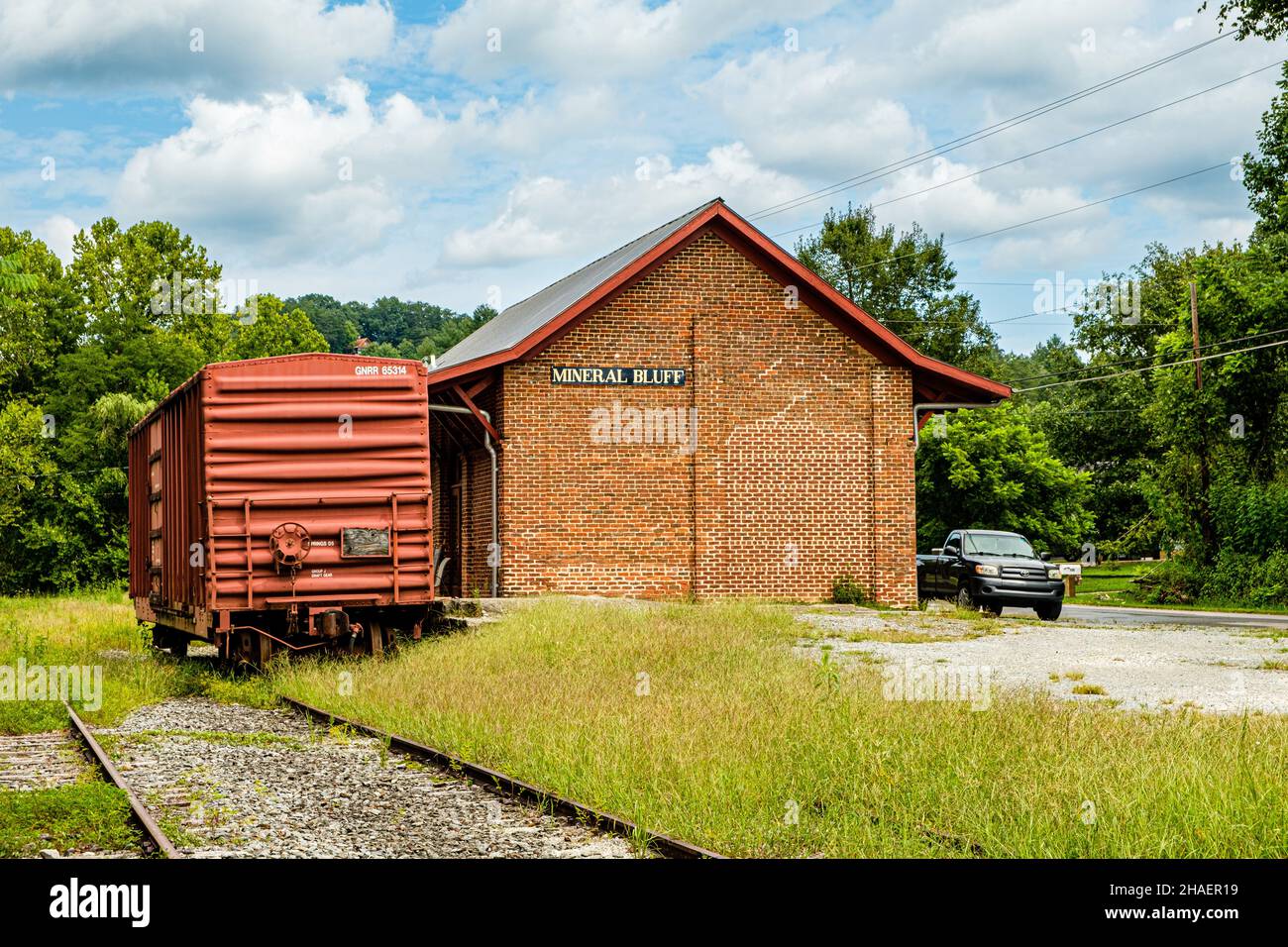 Historisches Mineral Bluff Depot, Railroad Avenue, Mineral Bluff