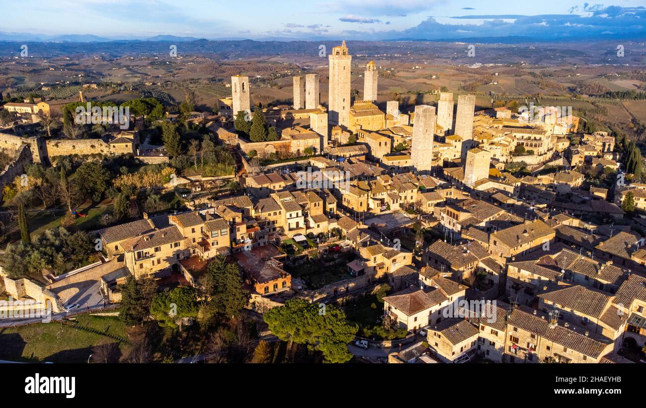 San Gimignano, Umbrien, Italien Stockfoto