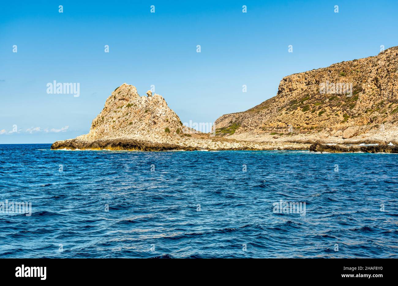 Blick auf die Egadi-Inseln im Mittelmeer in Sizilien, Provinz Trapany, Italien Stockfoto