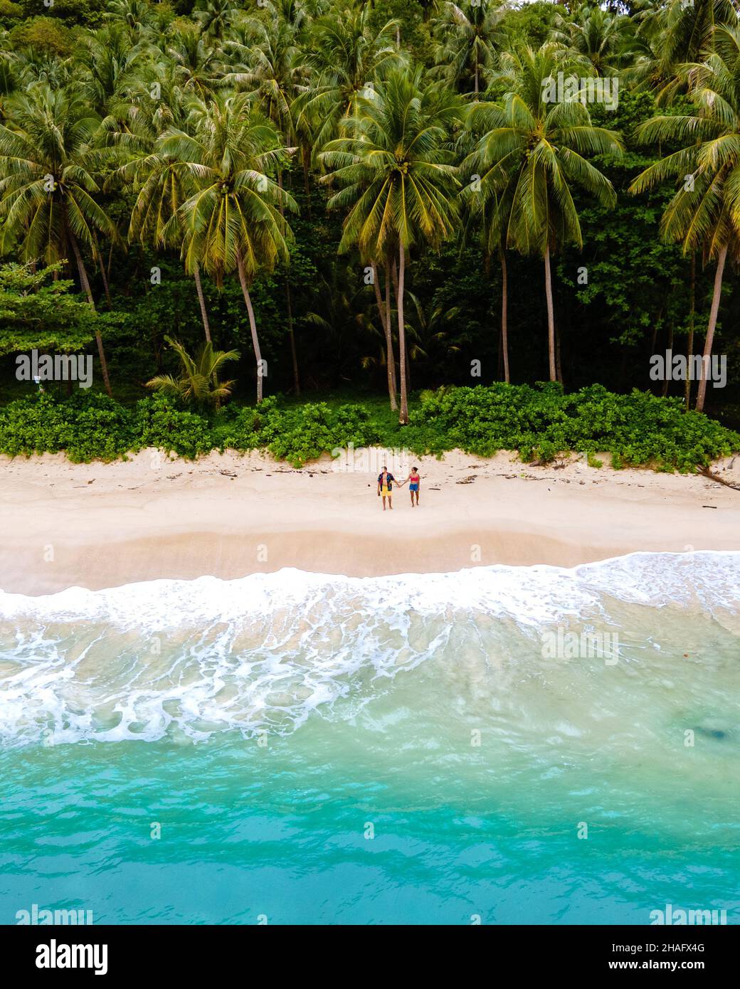 Freedom Beach in Phuket Thailand. Tropischer Strand mit Palmen und ...