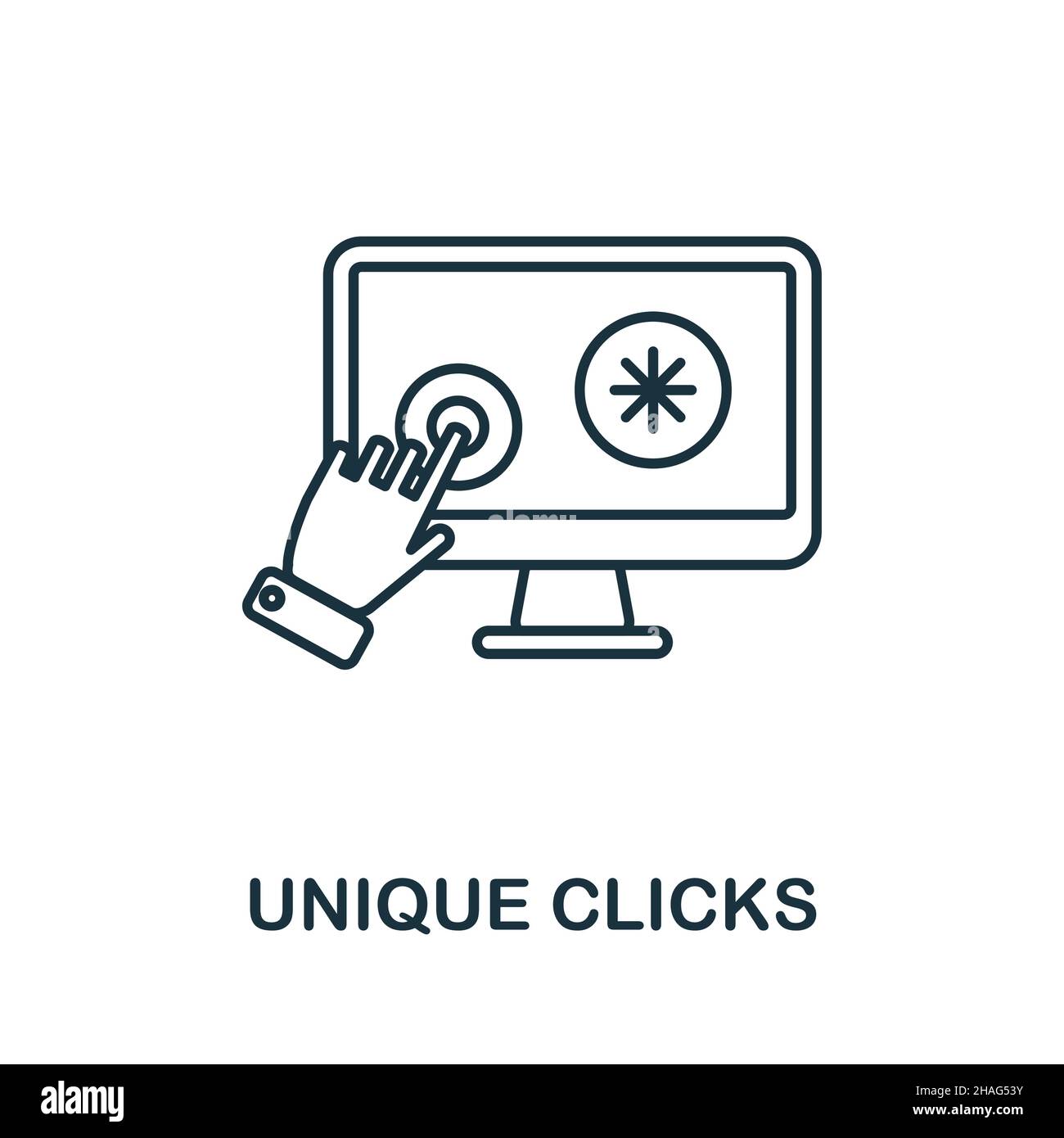 symbol-f-r-eindeutige-klicks-linienelement-aus-der-affiliate-marketing