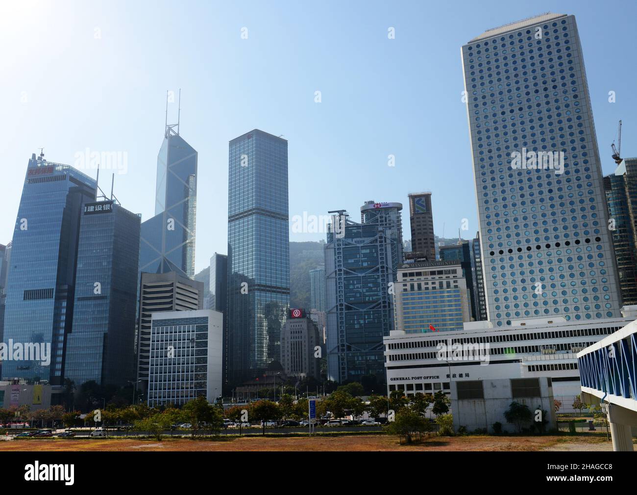 Das ikonische Gebäude des General Post Office in Hongkong. Stockfoto