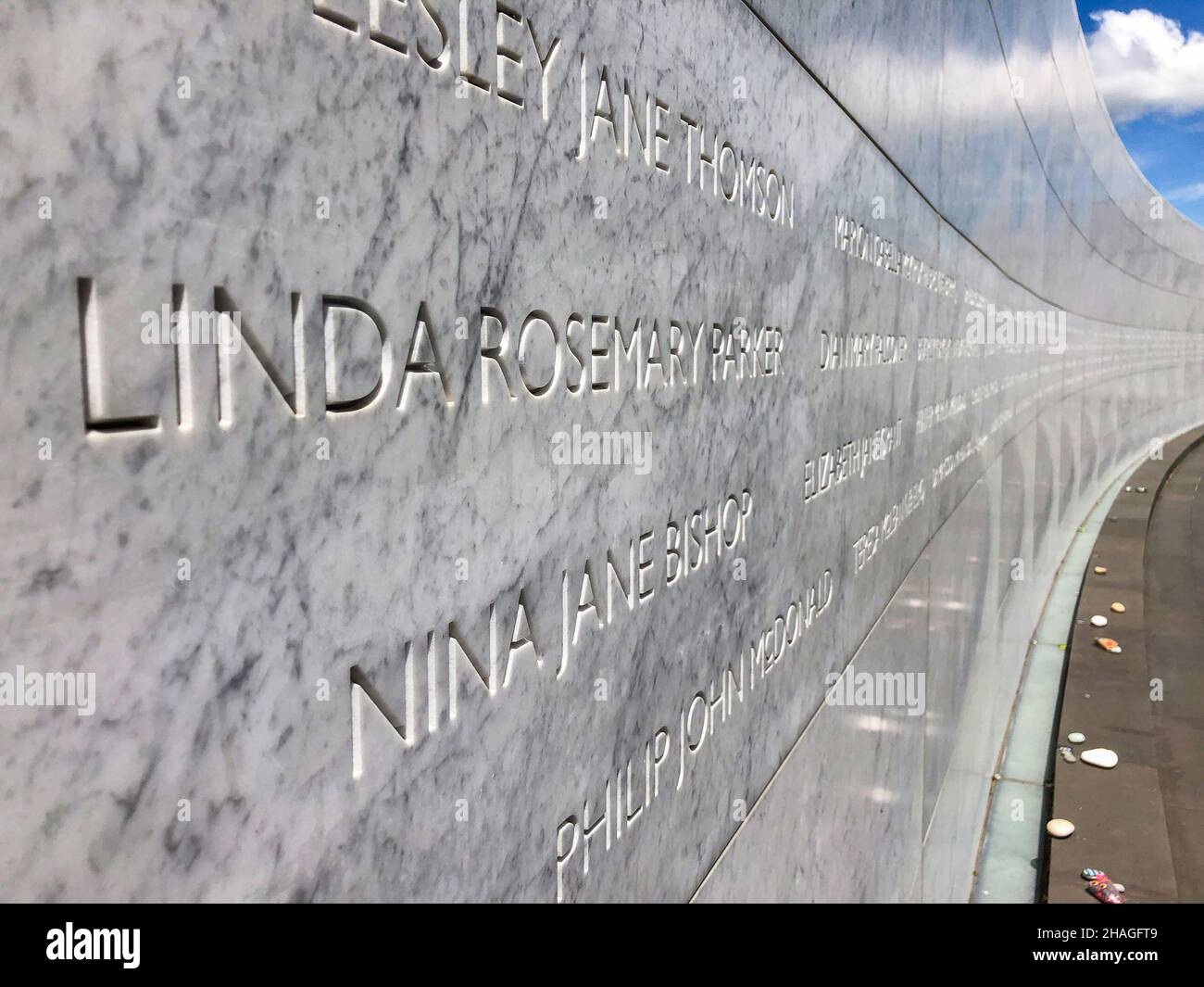Canterbury Earthquake National Memorial Wall Stockfoto