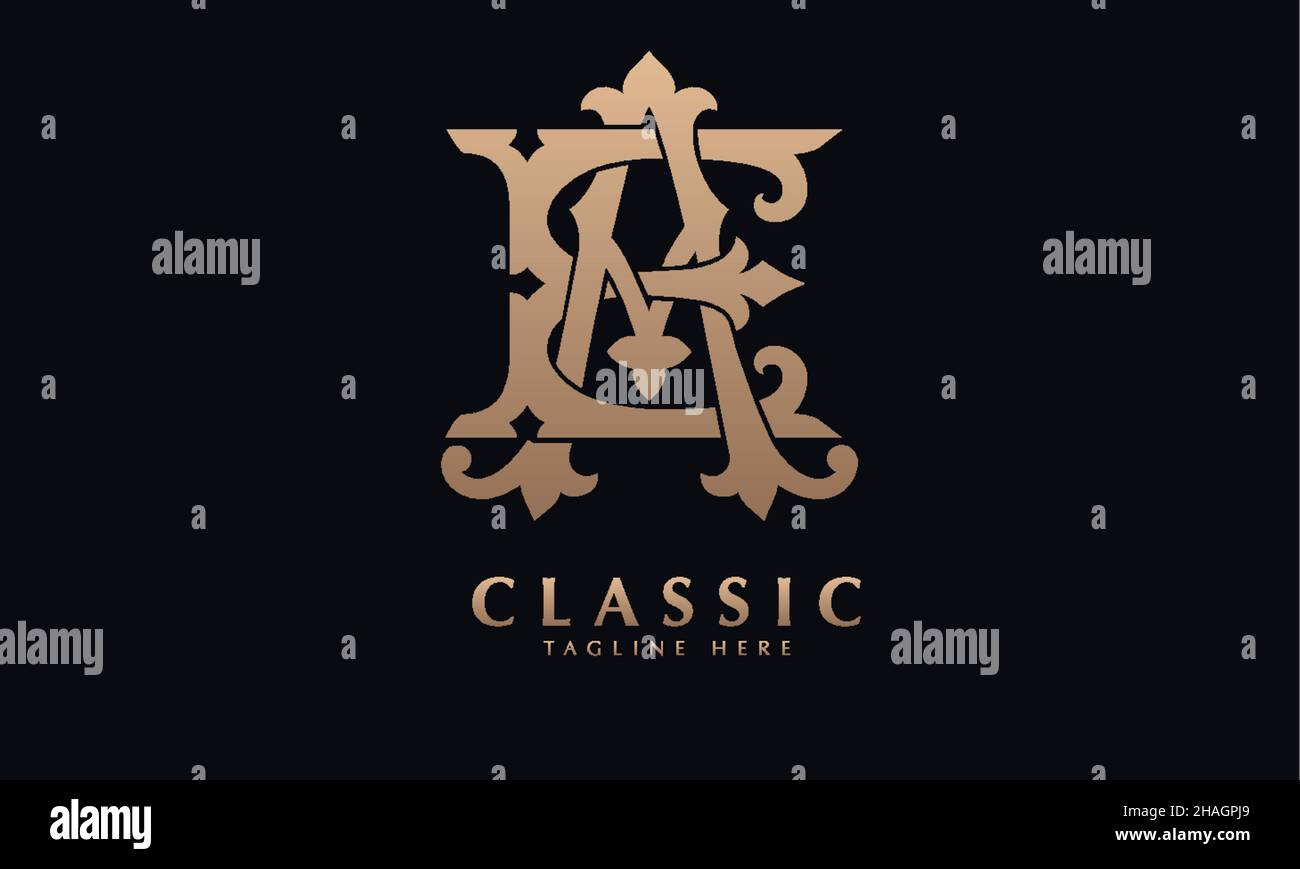 Alphabet EA oder AE Illustration Monogramm VektorLogoVorlage in