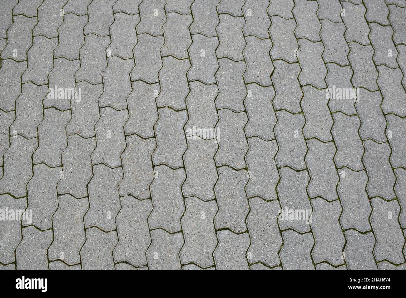 Die gleichen Steinpflasterung Platten in Reihen in voller Rahmen ausgelegt Stockfoto