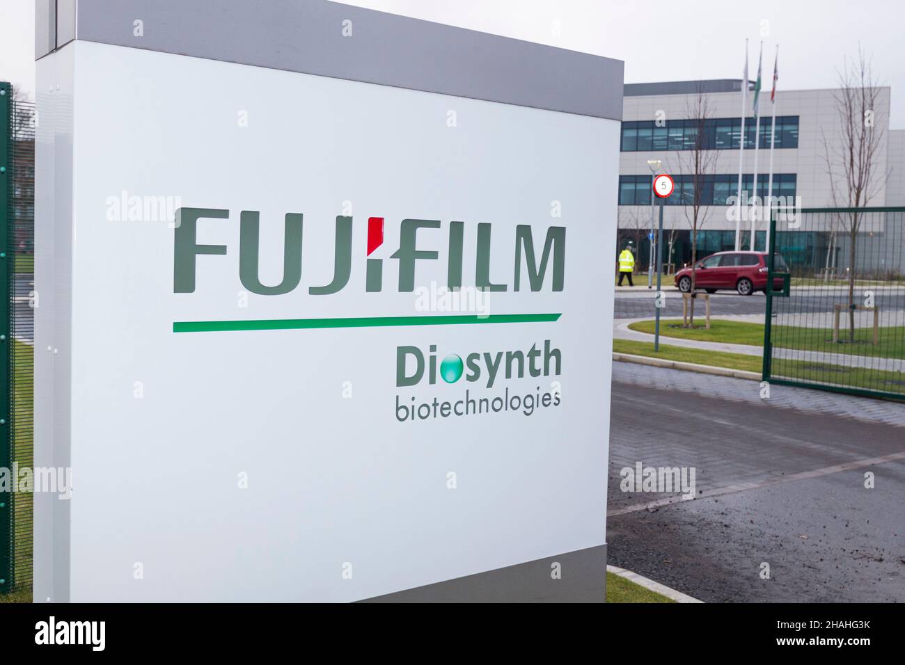 Der von Novavax angekündigte neue Coronavirus-Impfstoff wird im Fujifilm Diosynth Biotechnologies-Werk in Billingham, England, Großbritannien, hergestellt Stockfoto