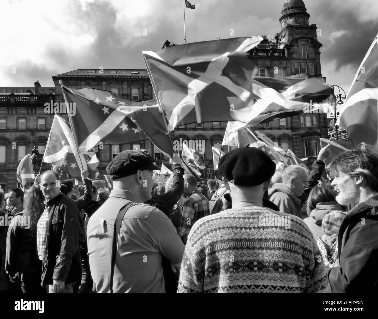Pro-Scottish Independence Rally in George Square, Glasgow. 2. November 2019. Stockfoto