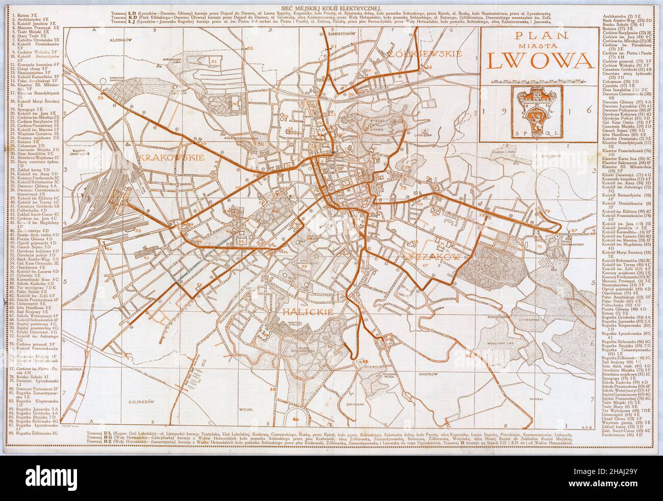 Lwow Karte, Karte von Lwow, Lwów Karte, Lviv Karte, Karte von Lviv, Lemberg Karte, Lemberg Plan, Lemberg Stadtplan, Lemberg Poster, Ukraine Karte, Karte von Ukraine, Ukraine Drucken Stockfoto