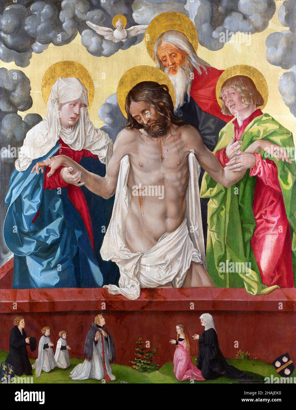 Die Dreifaltigkeit und Mystik Pietà von Hans Baldung (1484-1545), Öl auf Eiche, 1512 Stockfoto