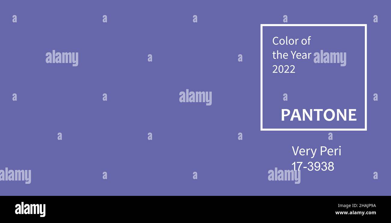 Vinnytsia, Ukraine - 13. Dezember 2021: Pantone Very Peri Trending Color of the Year 2022. Musterhintergrund сoloring in Trendfarbe. Vektorgrafik Stock Vektor