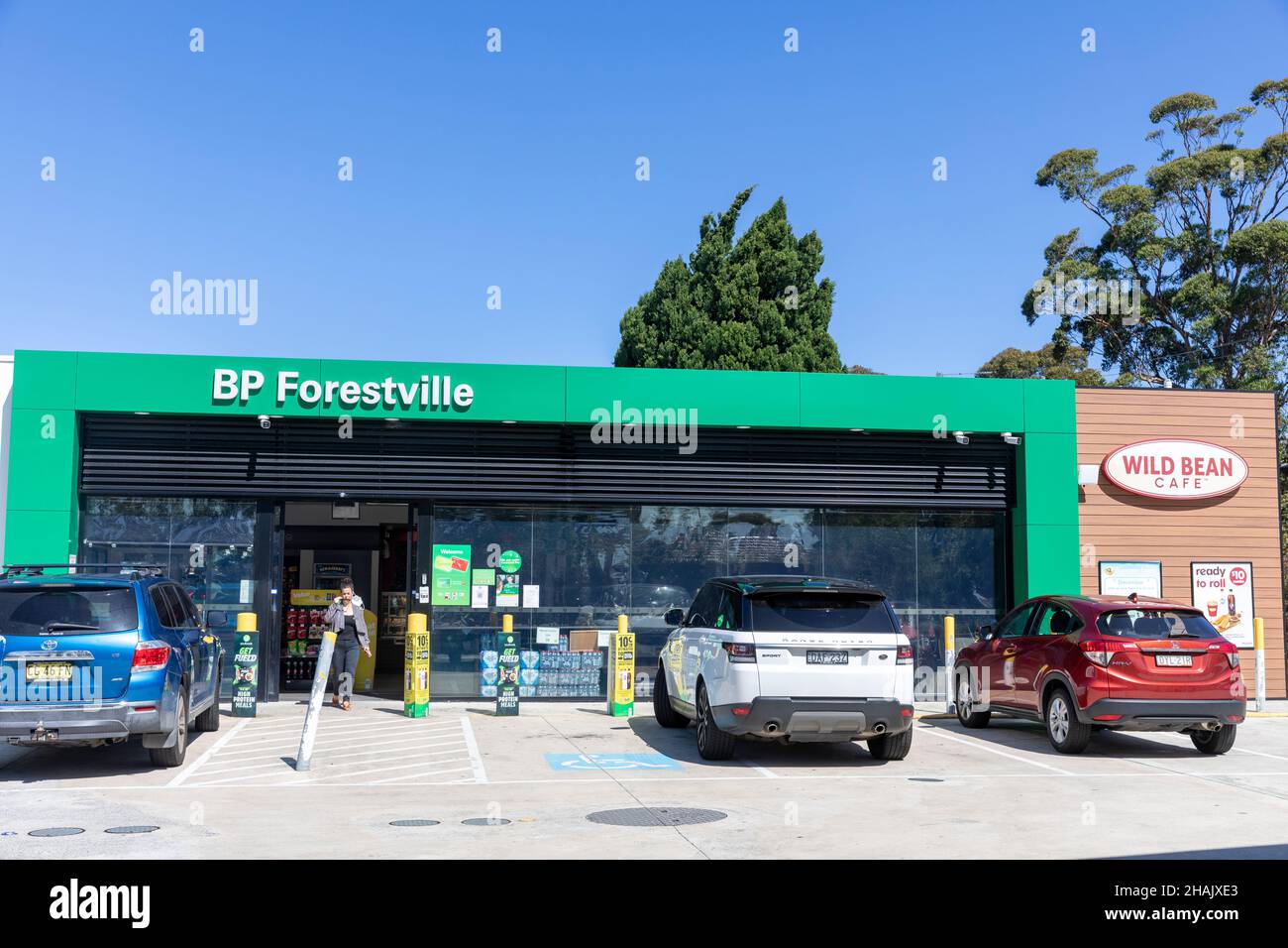 BP-Tankstelle in Forestville North Sydney, NSW, Australien Stockfoto