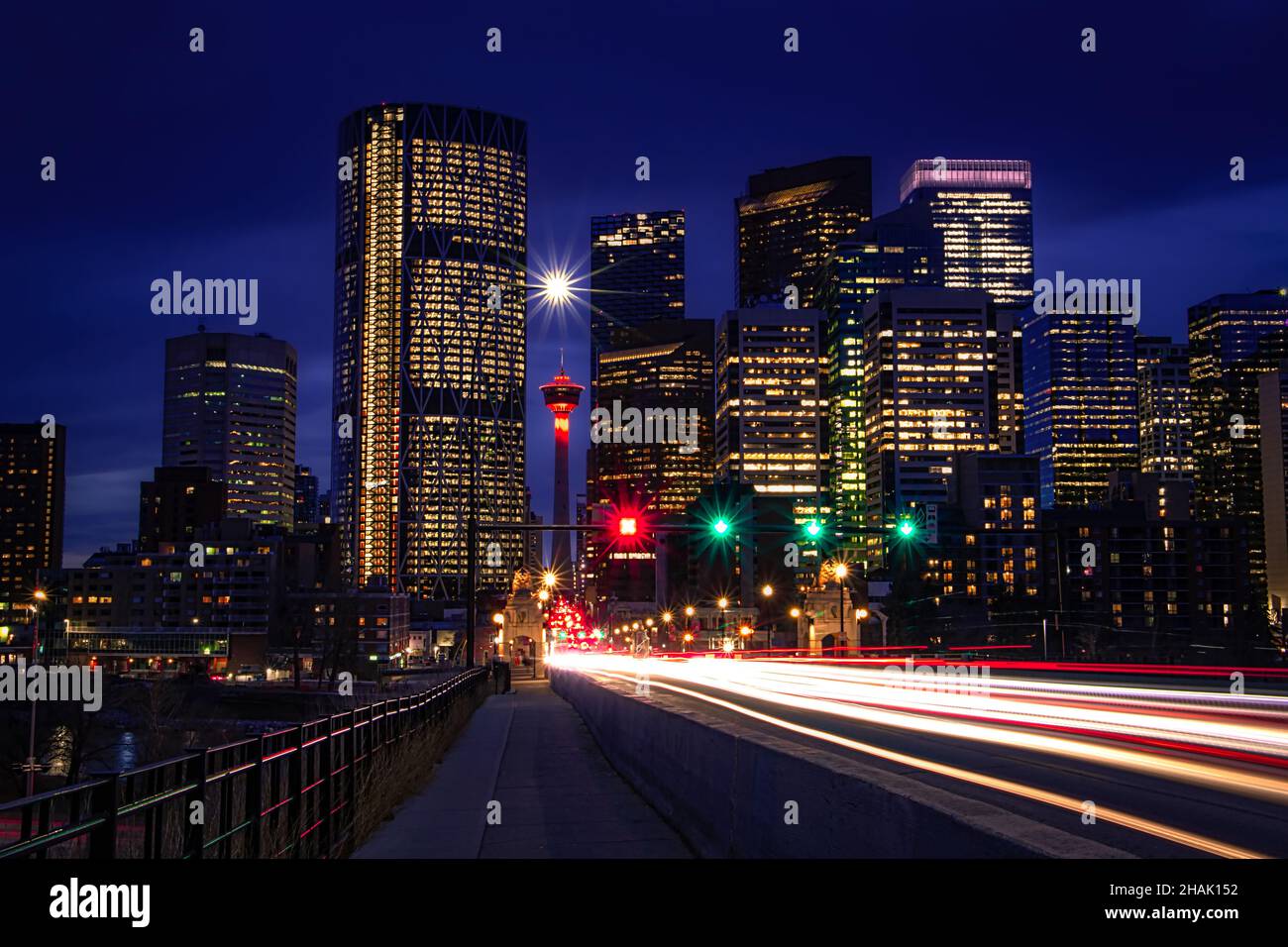 Leichte Wanderwege In Die Innenstadt Von Calgary Stockfoto
