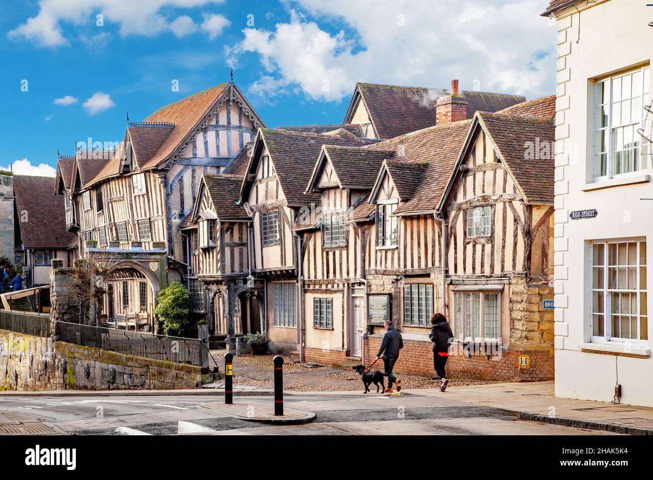 Das Lord Leycester Hospital ist ein historisches mittelalterliches Gebäude der Klasse 1 in der High Street Warwick Warwickshire England Stockfoto