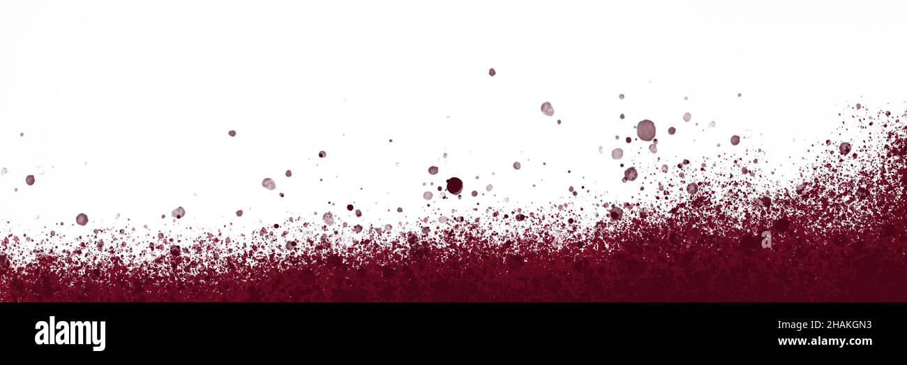 Rote Flecken auf weißem Hintergrund - rotes Blut Stockfoto