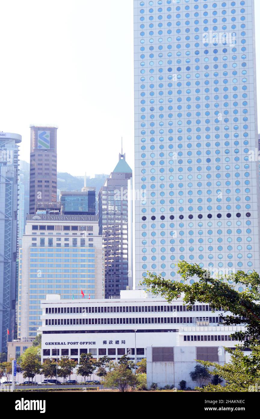 Das ikonische Gebäude des General Post Office in Hongkong. Stockfoto