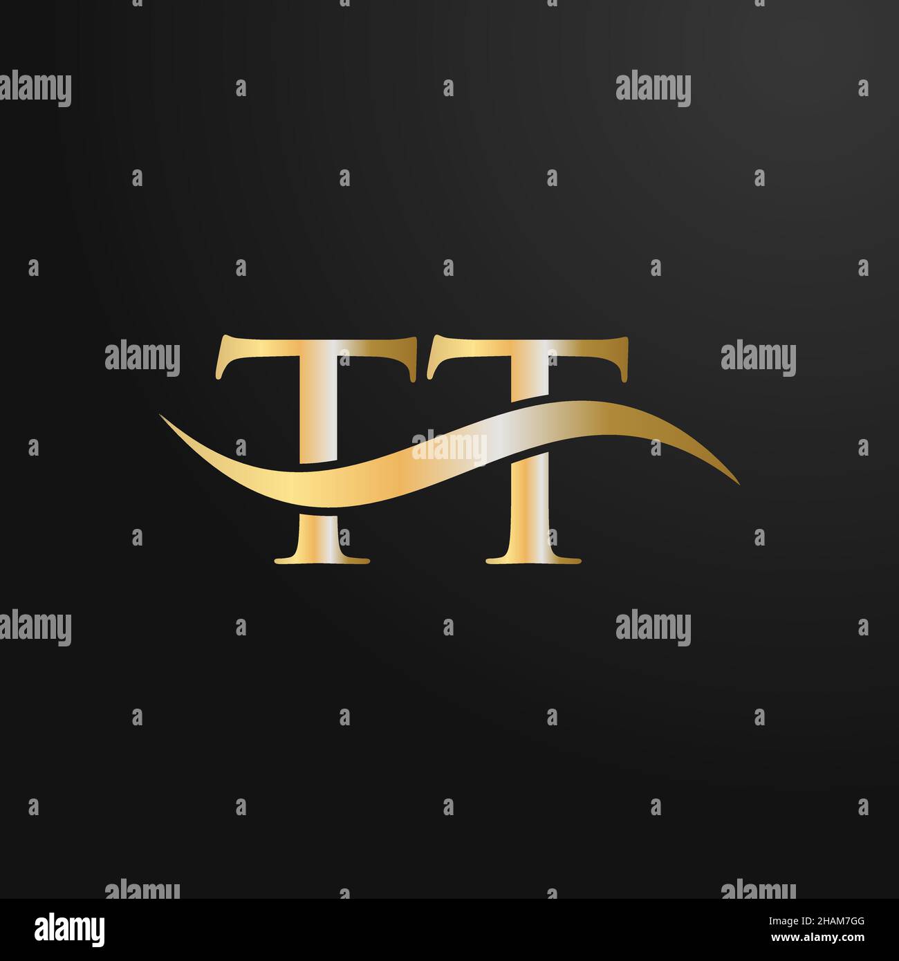 Letter TT Logo Design-Vorlage. TT, T Buchstabe Logo Modern, flach, minimalistisch, Geschäft, Firmenzeichen Stock Vektor