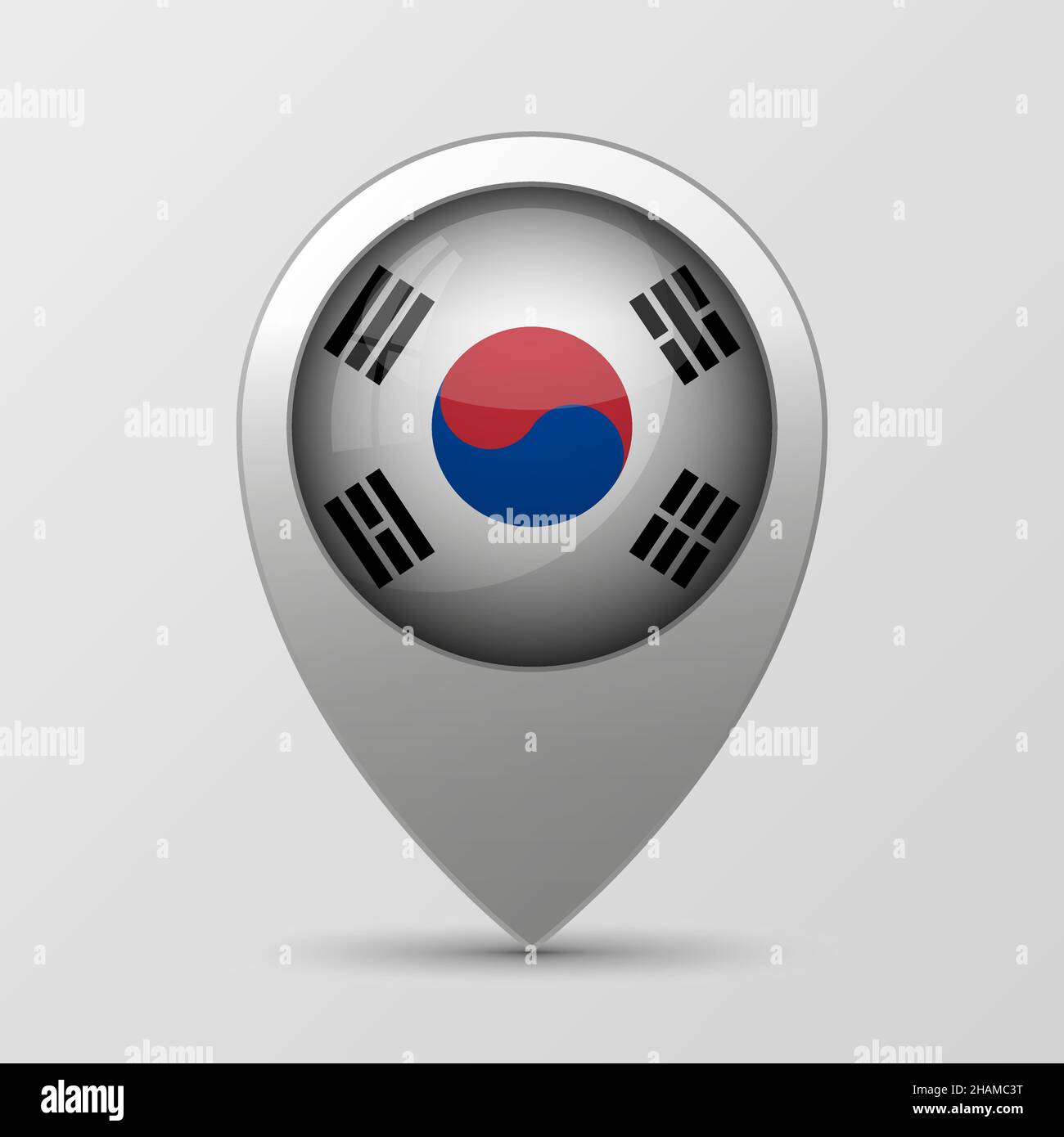 EPS10 Vektor Patriotischer Hintergrund mit Südkoreaflaggenfarben. Ein Element der Wirkung für die Verwendung, die Sie daraus machen möchten. Stock Vektor