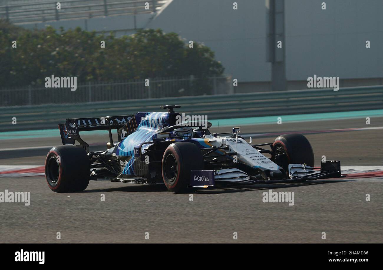 14.12.2021, Yas Marina Circuit, Abu Dhabi, Formel-1-Testfahrten, im Bild Logan Sargeant (USA), Williams Racing Stockfoto