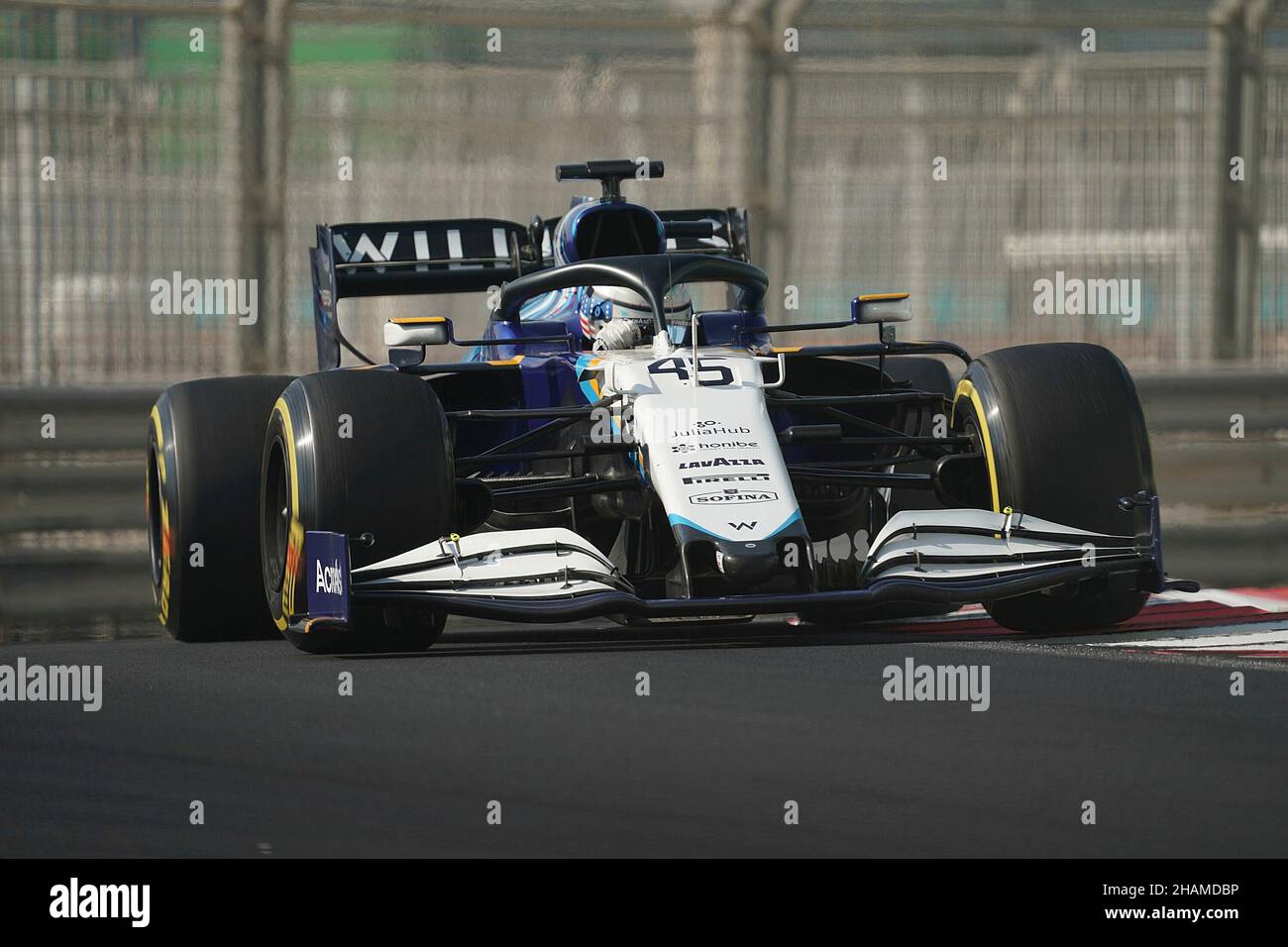 14.12.2021, Yas Marina Circuit, Abu Dhabi, Formel-1-Testfahrten, im Bild Logan Sargeant (USA), Williams Racing Stockfoto