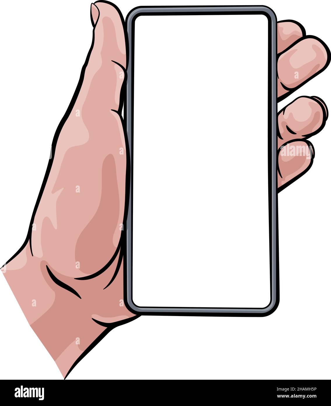 Telefon Hand Comic Buch Pop Art Cartoon Illustration Stock Vektor