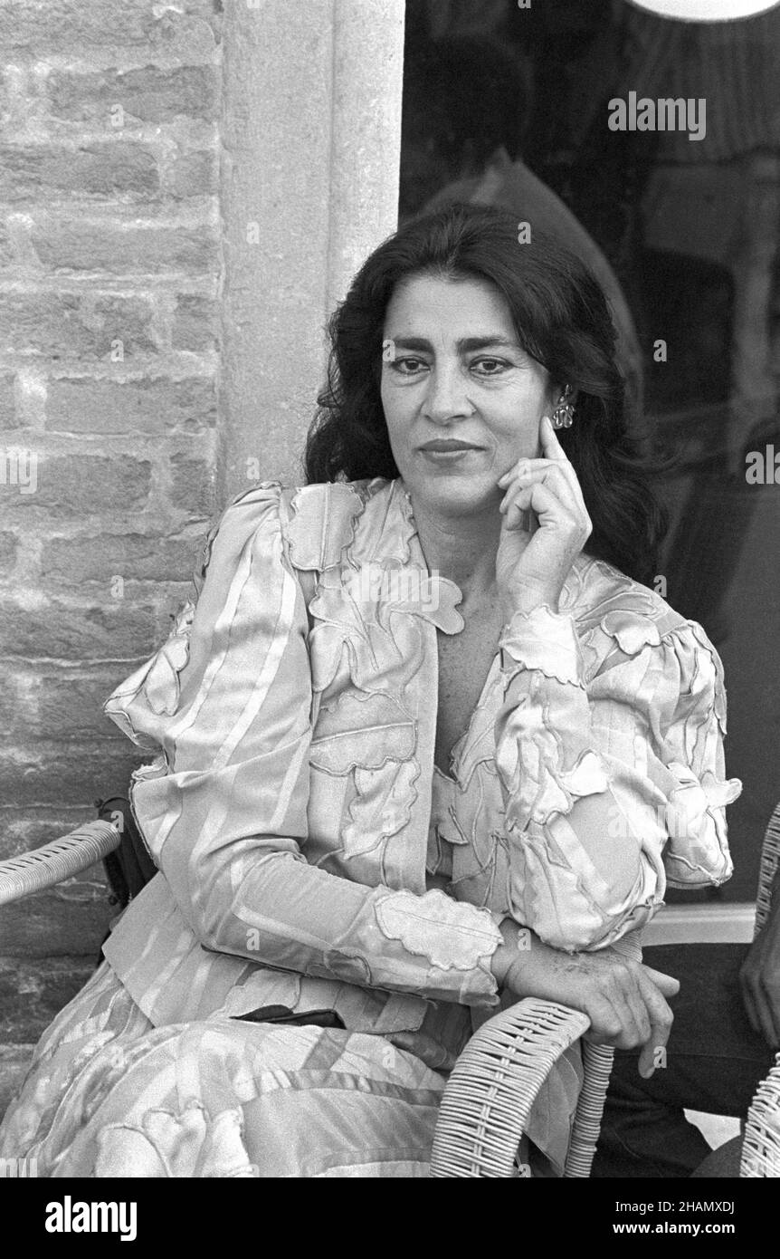 - Festival del Cinema di Venezia 1982; l'attrice greca Irene Papas - Venice Film Festival 1982; die griechische Schauspielerin Irene Papas Stockfoto
