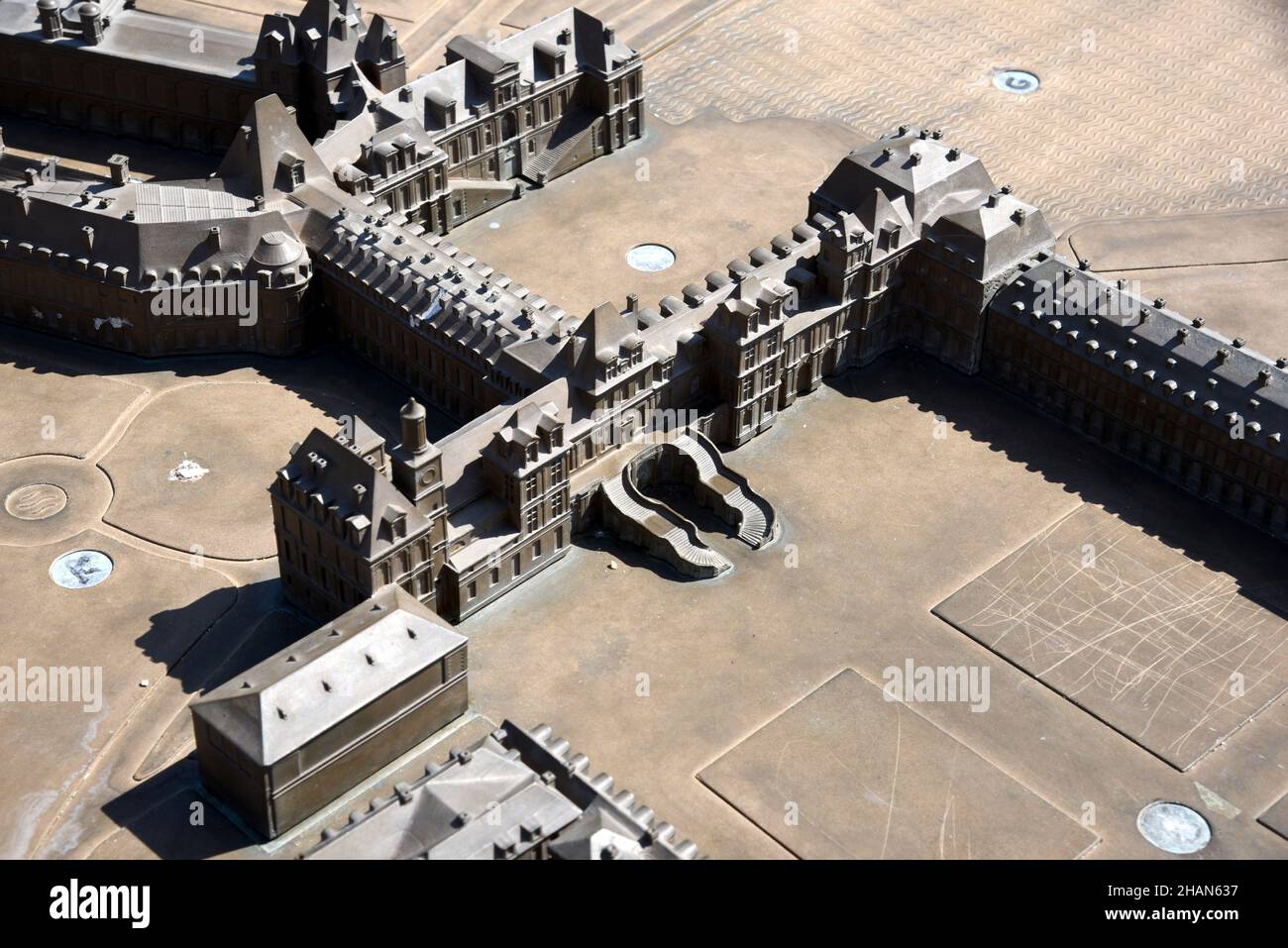 Schloss „Chateau de Fontainebleau“ (Pariser Raum, Frankreich): Digitales Modell des Schlosses Stockfoto