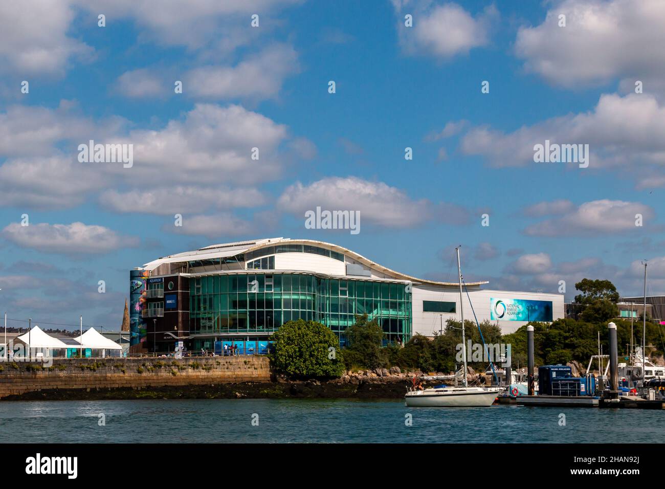 Ein Blick auf das National Marine Aquarium in Plymouth, Devon, Großbritannien Stockfoto