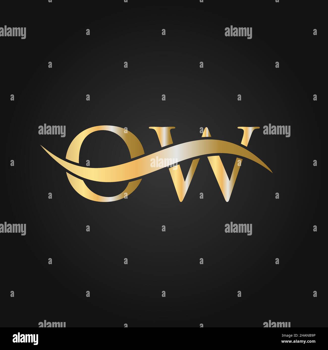 Design-Vorlage für OW-Logo. OW, O W Buchstabe Logo Modern, flach, minimalistisch, Geschäft, Firmenzeichen Stock Vektor