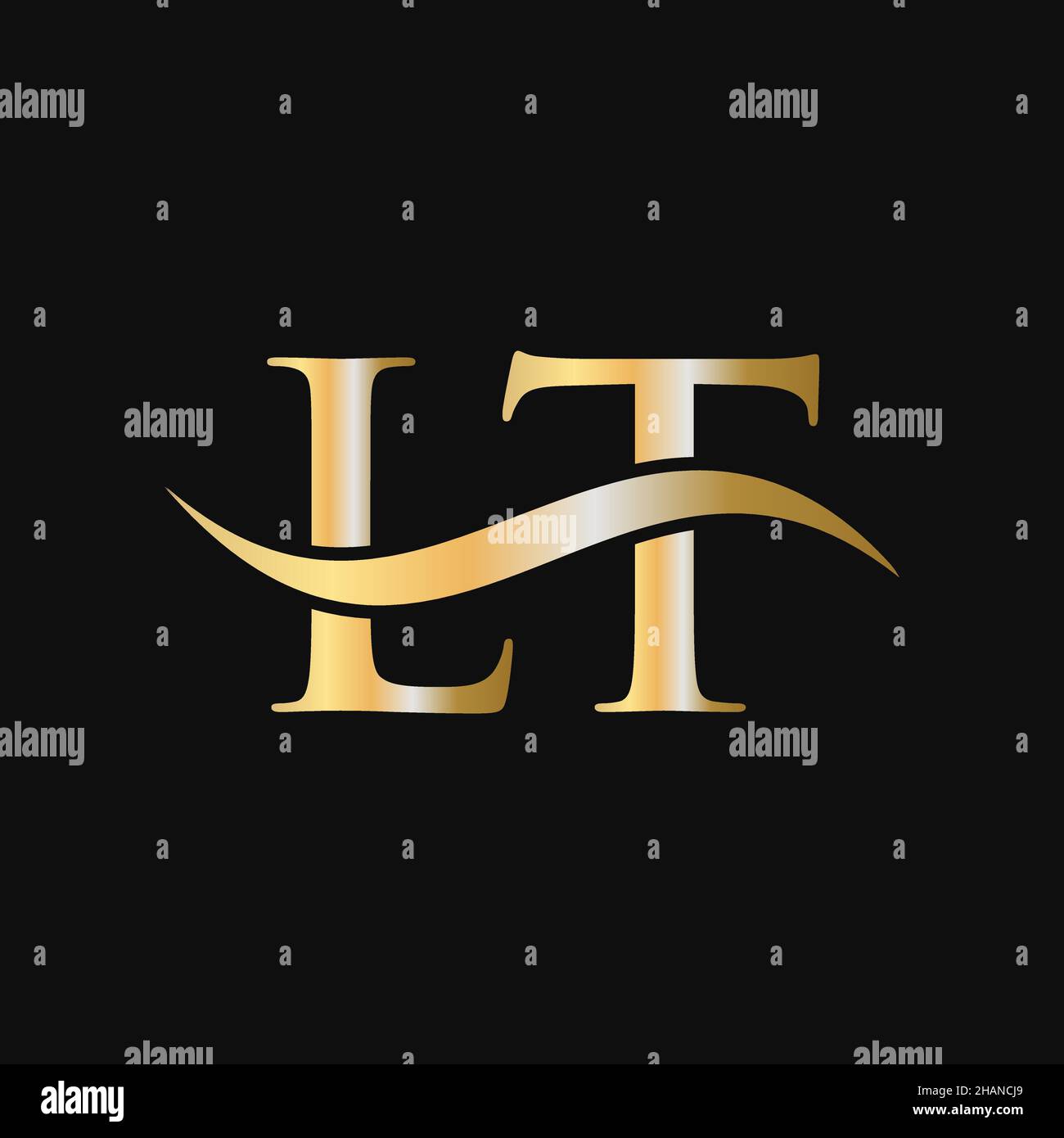 Design-Vorlage für Letter LT-Logo. LT, L T Buchstabe Logo Modern, flach, minimalistisch, Geschäft, Firmenzeichen Stock Vektor
