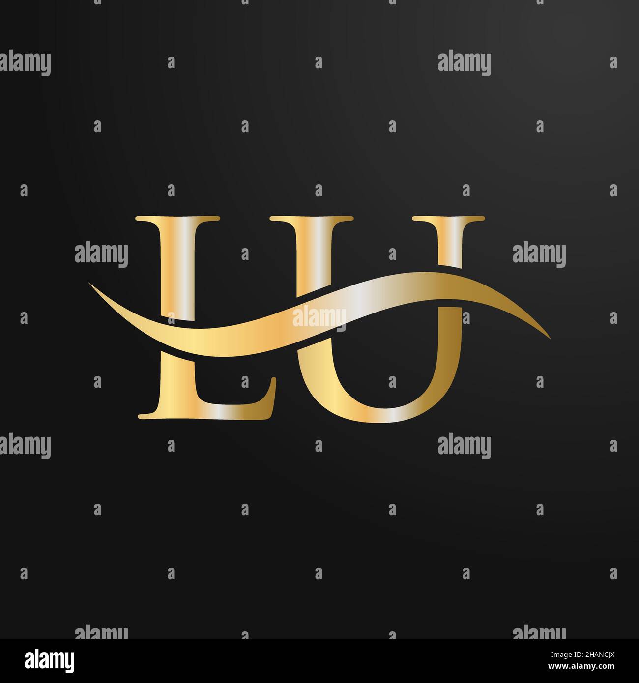 LU-Logo-Designvorlage für das Schreiben. LU, L U Buchstabe Logo Modern, flach, minimalistisch, Geschäft, Firmenzeichen Stock Vektor