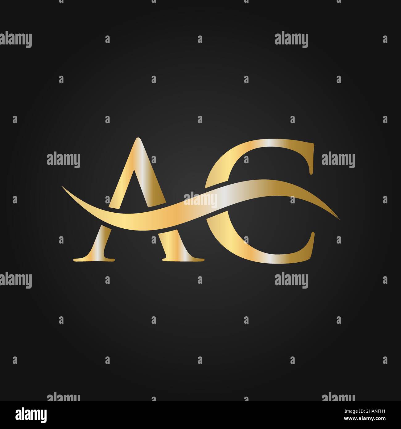 Design-Vorlage für AC-Logo-Zeichen. AC, A C Letter Logo Modern, Flat, Minimalist, Business, Firmenvorlage Stock Vektor