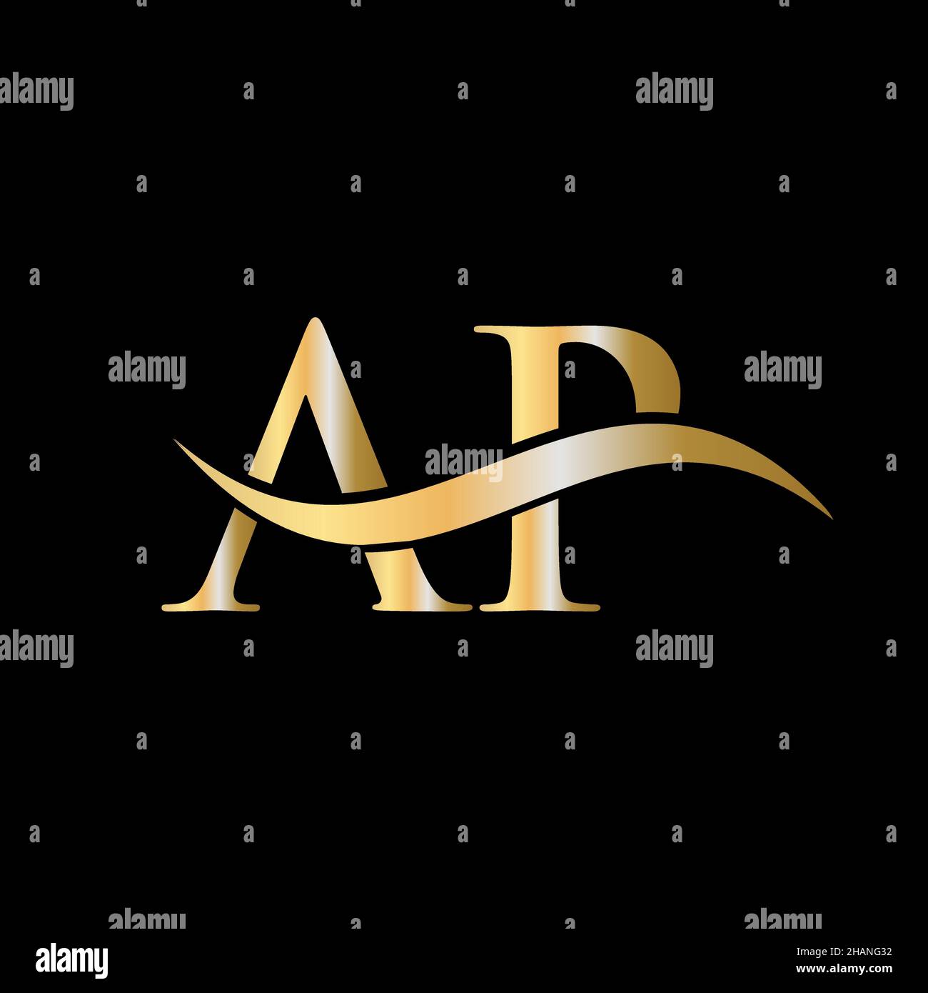 DesignVorlage für APLogoZeichen. AP, A P Letter Logo Modern, Flat