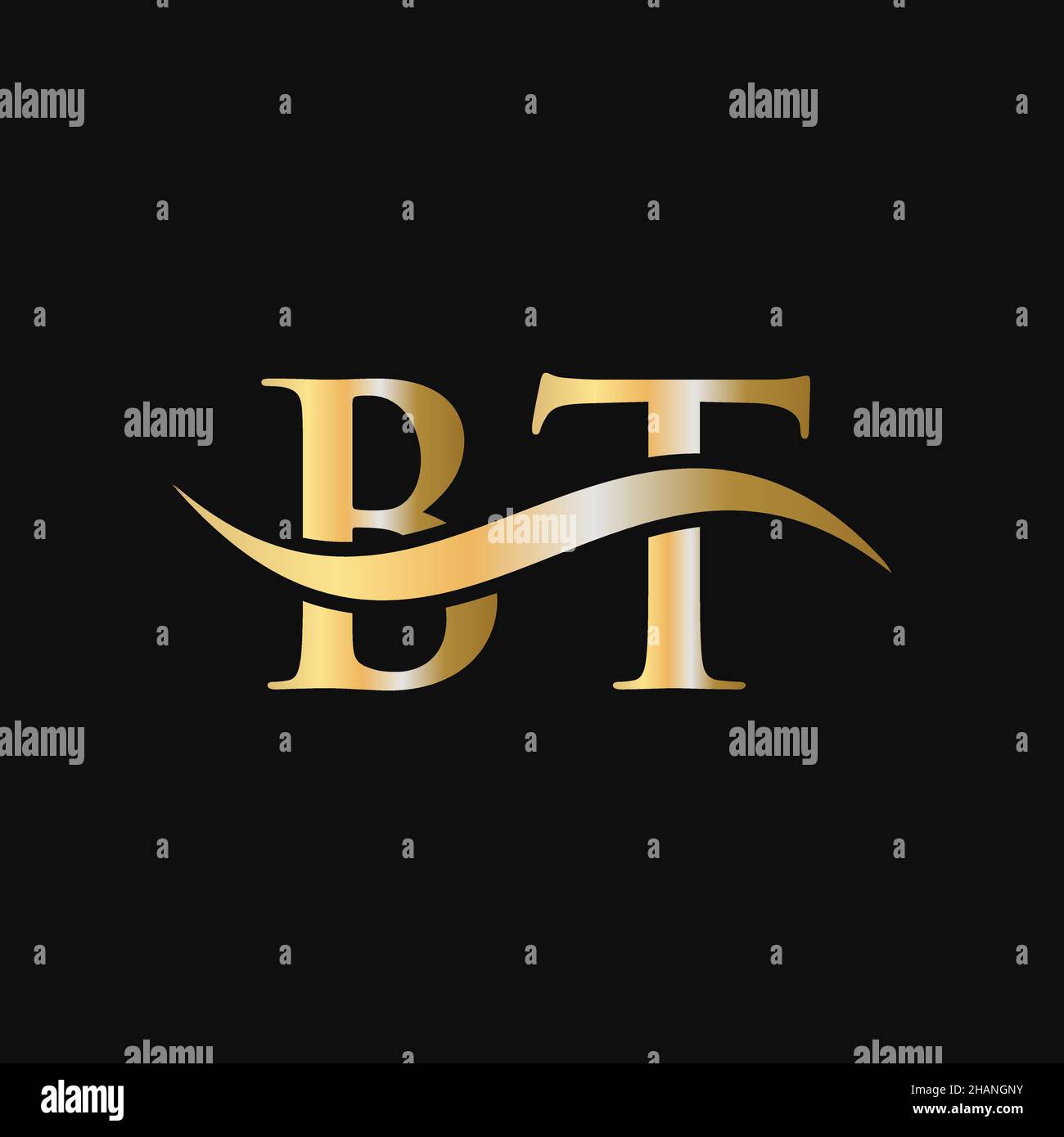 Design-Vorlage für BT-Logo-Zeichen. BT, B T Letter Logo Modern, Flat, Minimalist, Business, Unternehmensvorlage Stock Vektor