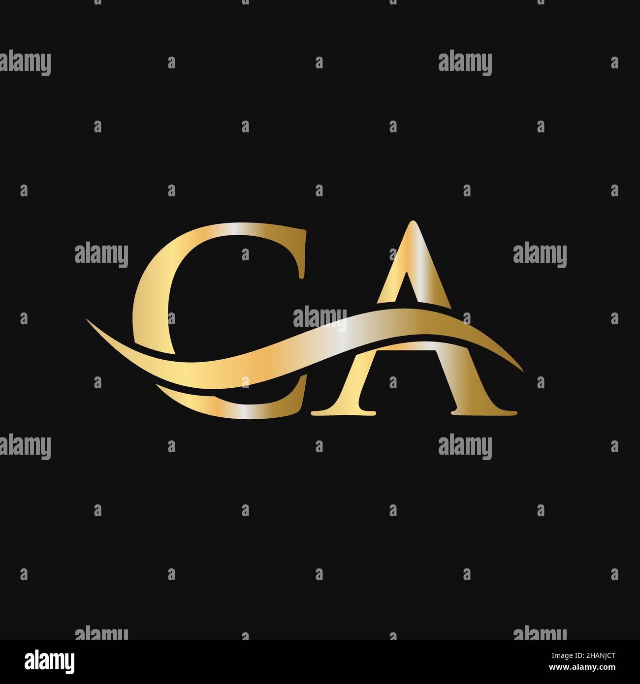 Letter CA Logo Design-Vorlage. CA, C A Letter Logo Modern, Flat, Minimalist, Business, Company Sign Stock Vektor