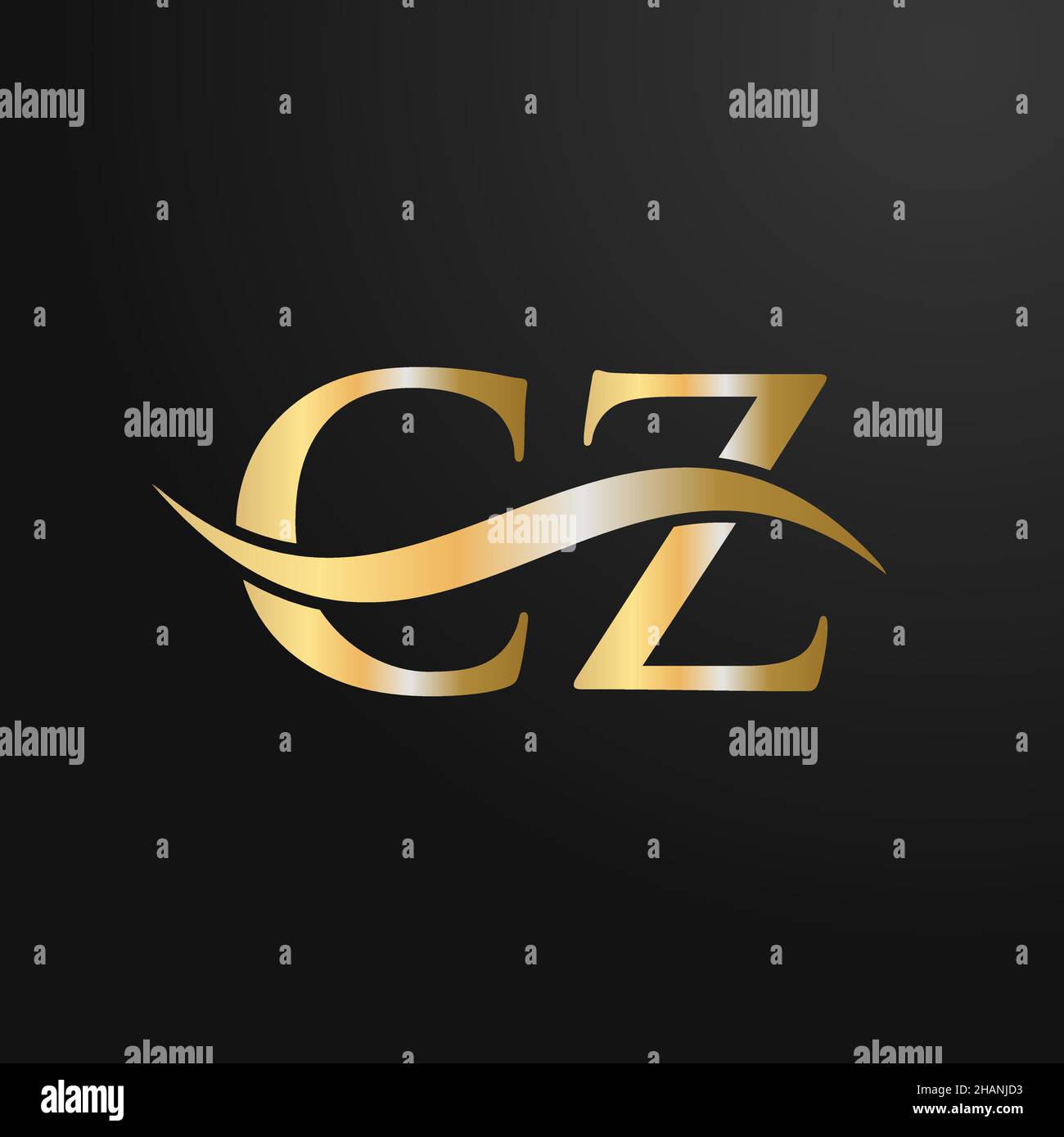 Letter CZ Logo Design-Vorlage. Cz, C Z Buchstabe Logo Modern, flach, minimalistisch, Geschäft, Firmenzeichen Stock Vektor