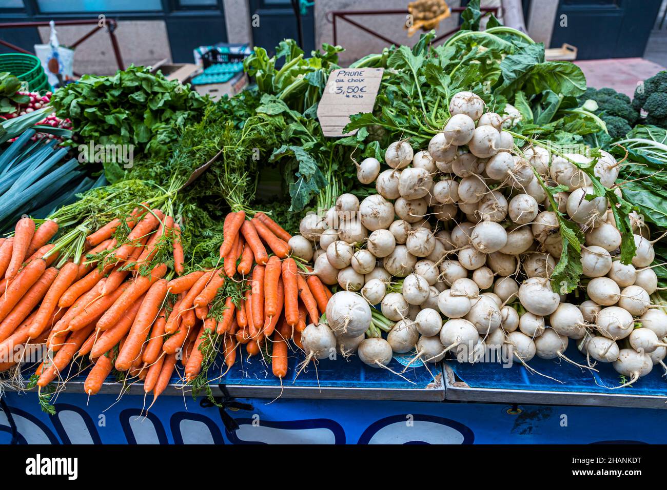 Wochenmarkt in Draguignan, Frankreich Stockfoto