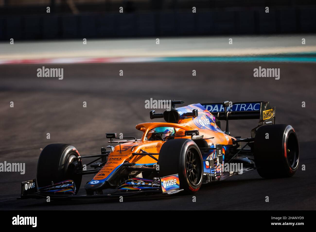03 RICCIARDO Daniel (aus), McLaren, Aktion während der Nachsaison-Tests 2021 vom 14. Bis 15. Dezember 2021 auf dem Yas Marina Circuit, auf der Insel Yas, Abu Dhabi - Foto: Antonin Vincent/DPPI/LiveMedia Stockfoto
